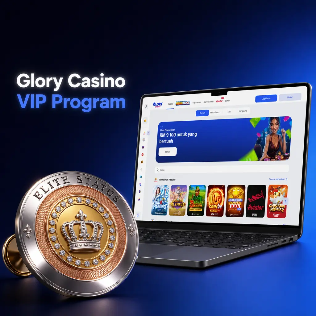 Glory Casino VIP Program tiers: Bronze, Silver, Gold, and Platinum with cashback, perks, and rewards