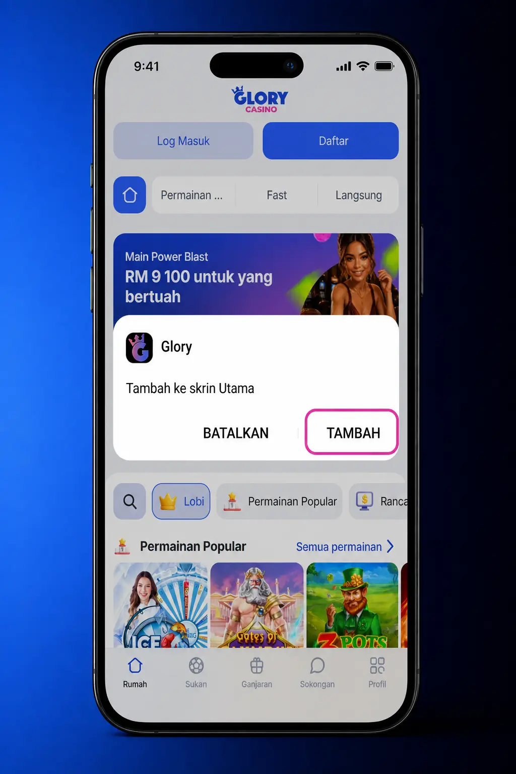 Step-by-step guide to install the Glory Casino APK on Android in 4 easy steps