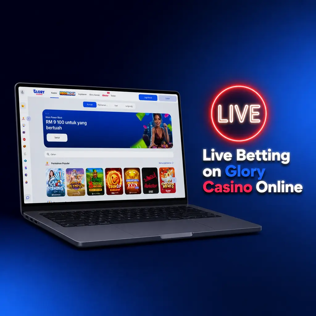 Live betting odds on Glory Casino for football, basketball, tennis and eSports with real-time stats and cash out options