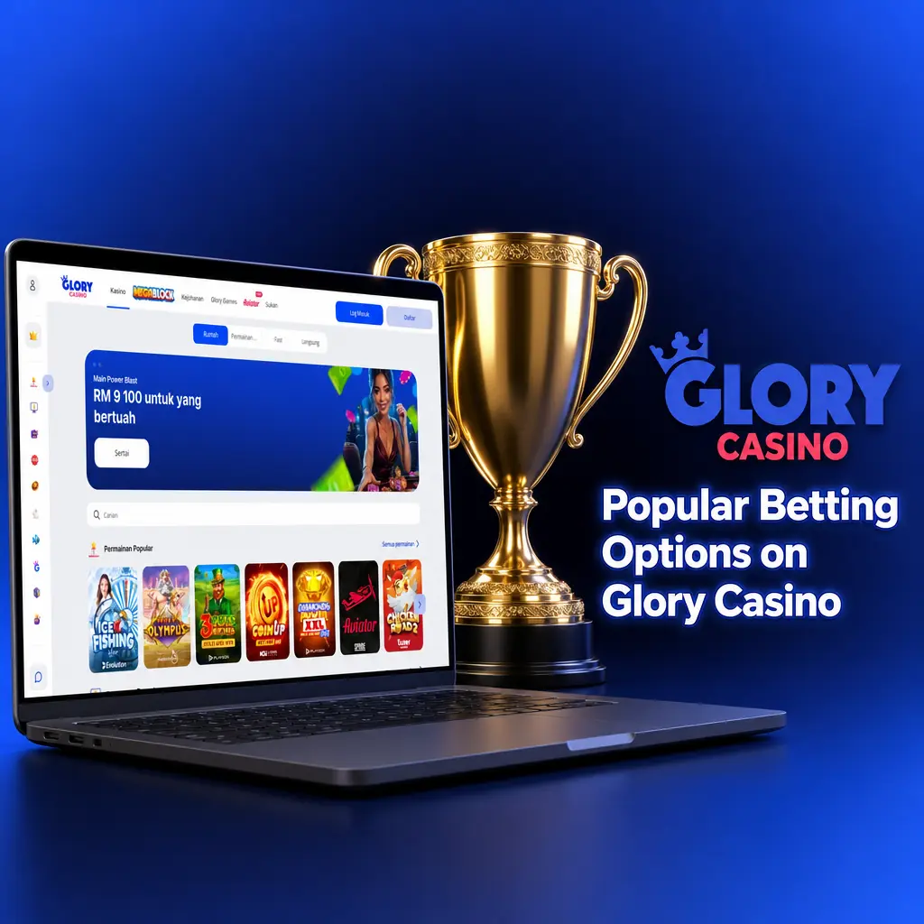 Popular betting options on Glory Casino: live multi-match view, pre-match odds, quick stake betting and combined market bets.
